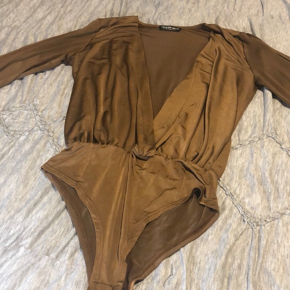 Brown silk going out blouse - Picture 2 of 5